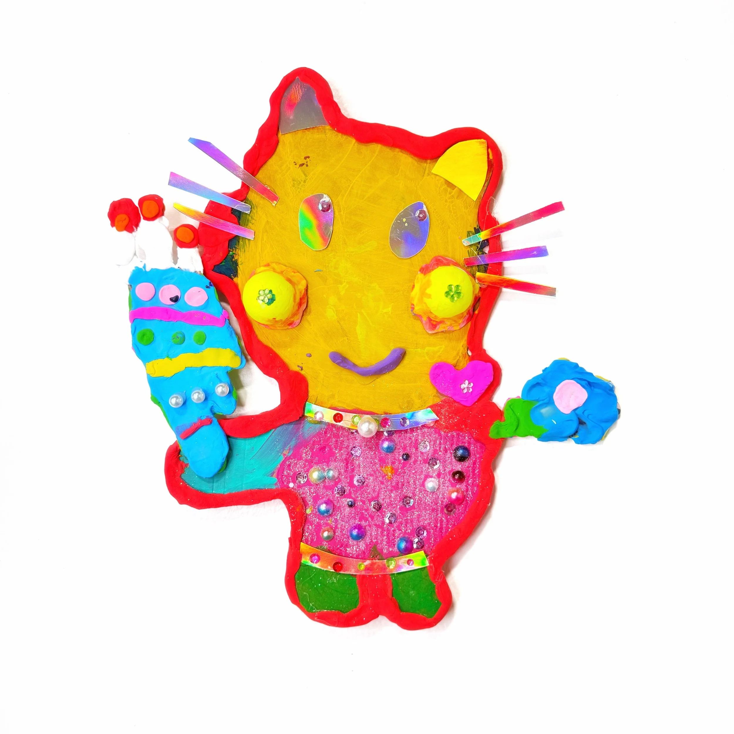 pretty cat wearing Elsa dress